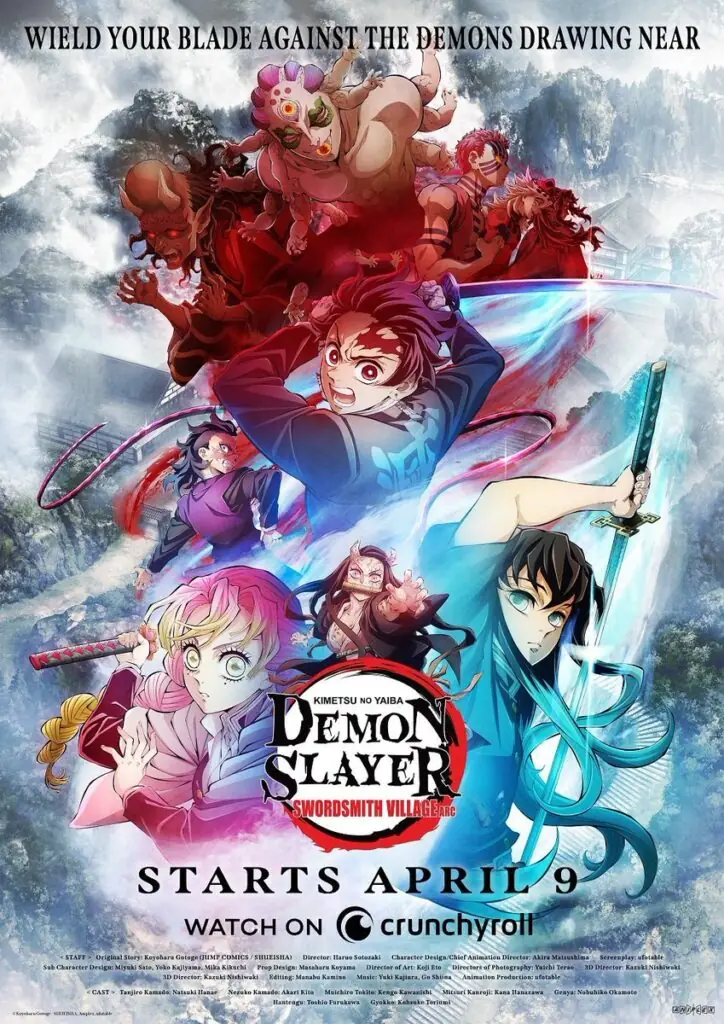 3) Demon Slayer 4: Kimetsu no Yaiba Swordsmith Village Arc